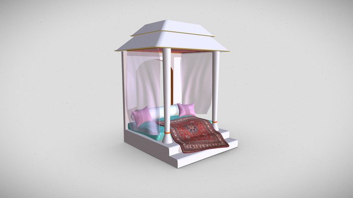 Arabian Sofa, Bed, Takht 3D Model