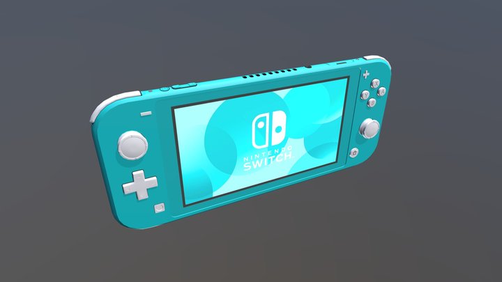 Nintendo Switch Lite - Turquoise 3D Model