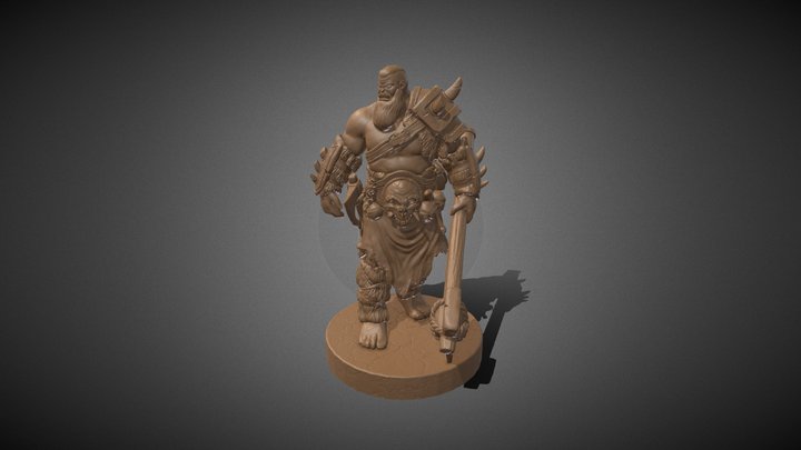 Brutal Orc - Decimated model 3D Model