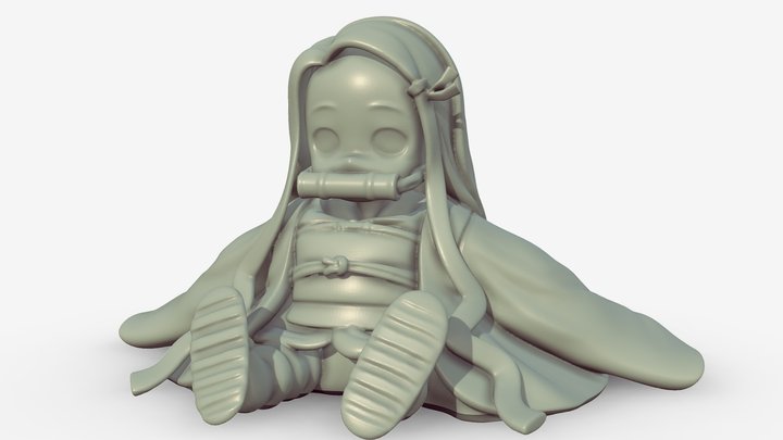 Baby Nezuko for 3D Print. 3D Model