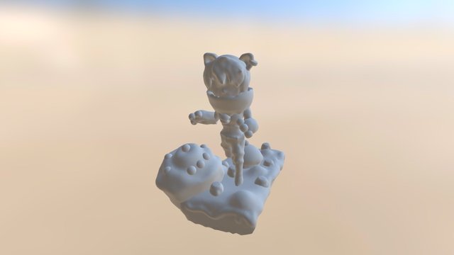 Pixel sweet Cat biscuit 3D Model