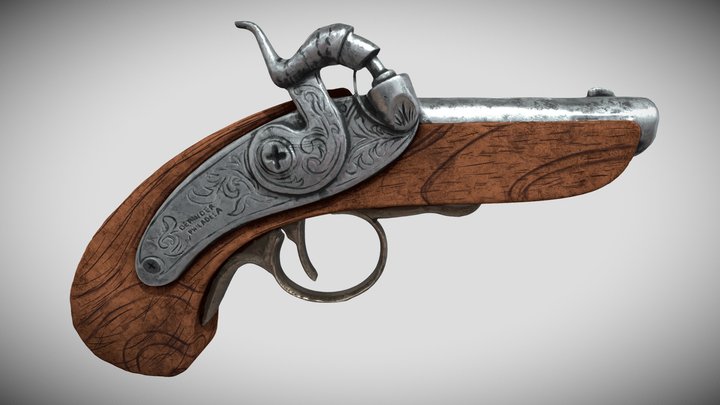 Deringer Philadela Gun 3D Model