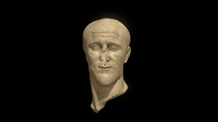 Emperor Constantius Chlorus bust 3D Model