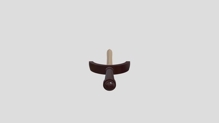 Lowpoly Sword Blade 3D Model