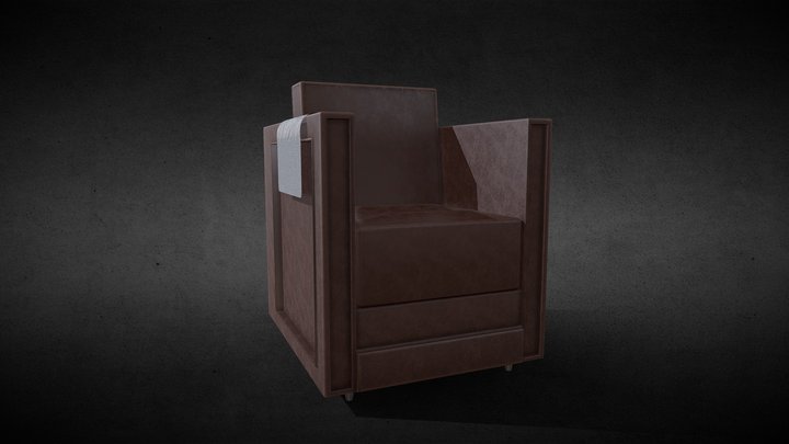 Leather Armchair 3D Model