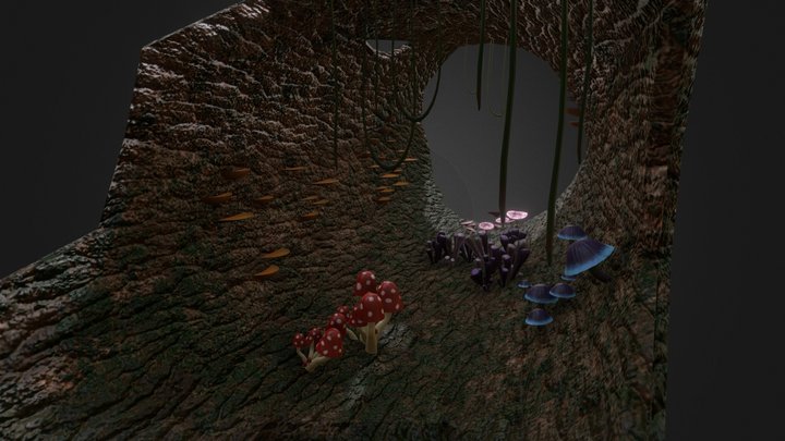 Enchanted Log 3D Model