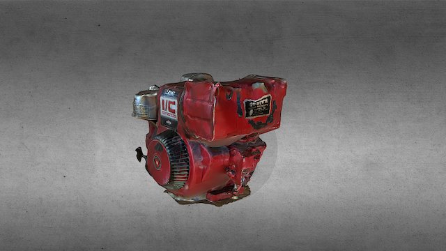 11 HP Go-Devil Engine 3D Model