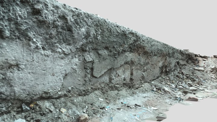 Concrete Wall 3D Model