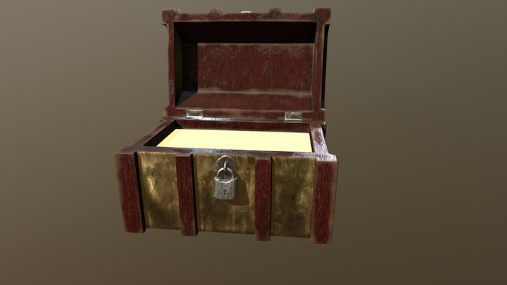 Golden Chest 3D Model