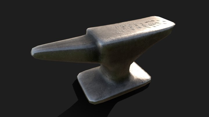 Old Medieval Steel Anvil - Game Ready / Low Poly