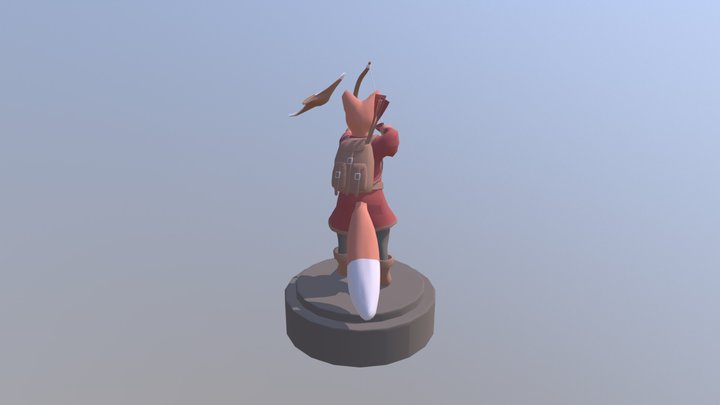 Fox shooting bow 3D Model