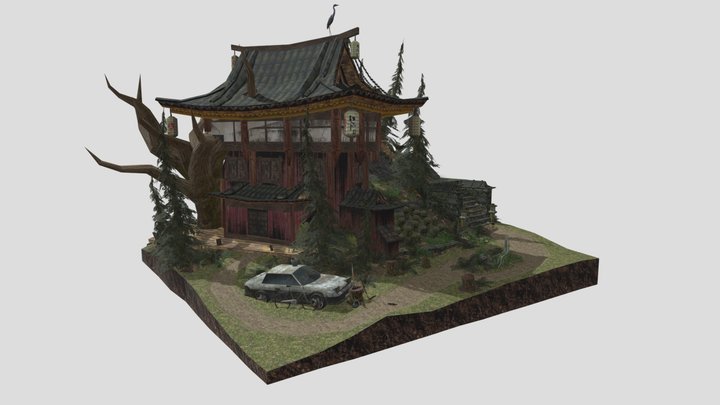 DAE Diorama - Forest loner 3D Model
