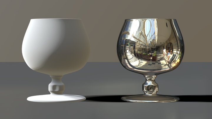 KTX Glass Cognac 3D Model