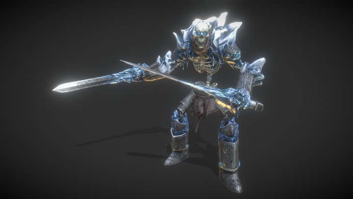 Mobs! Frozen Skeleton 3D Model