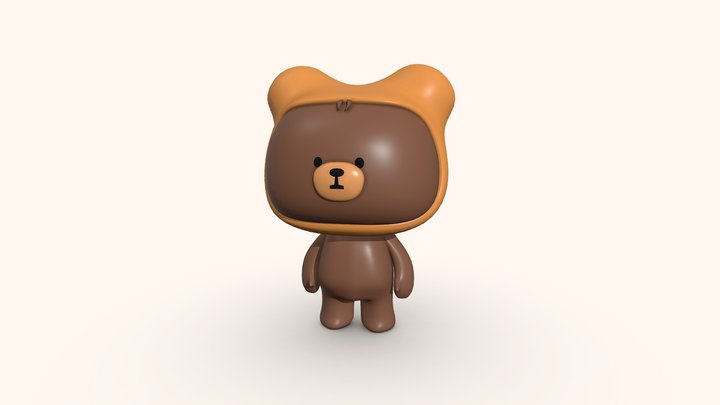 Teddy bear BLENDER 3D Model Cycles 3D model