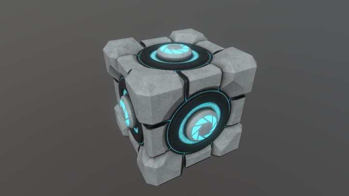 Portal Cube Remake 3D Model