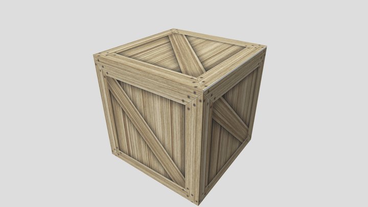 cubo de madeira 3D Model