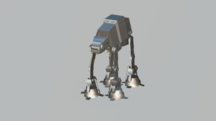 Star Wars Walker Low Poly 3D Model