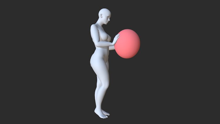 Baloon Girl 3D Model
