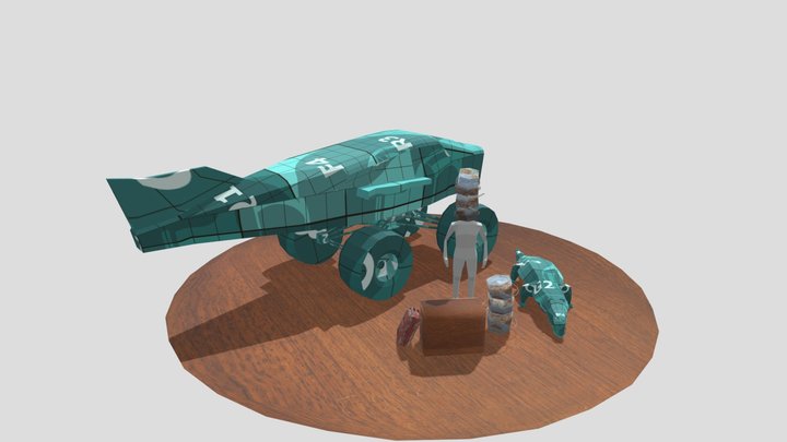 Rustborne - Unwrap 2 More detailed props 3D Model