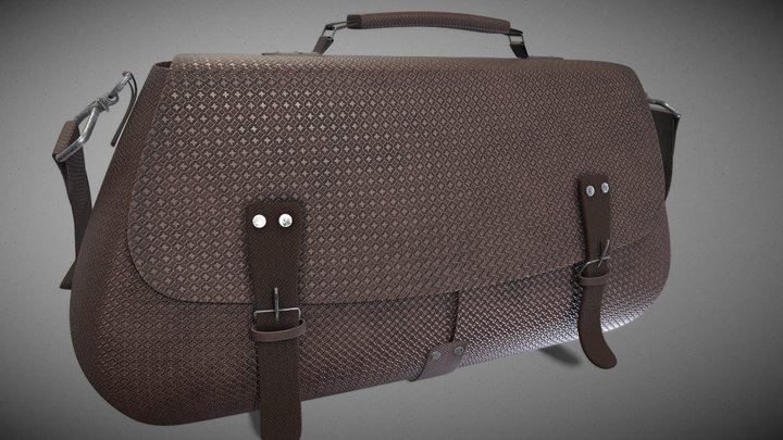 Stylish Textured Bag - 3D Model 3D Model