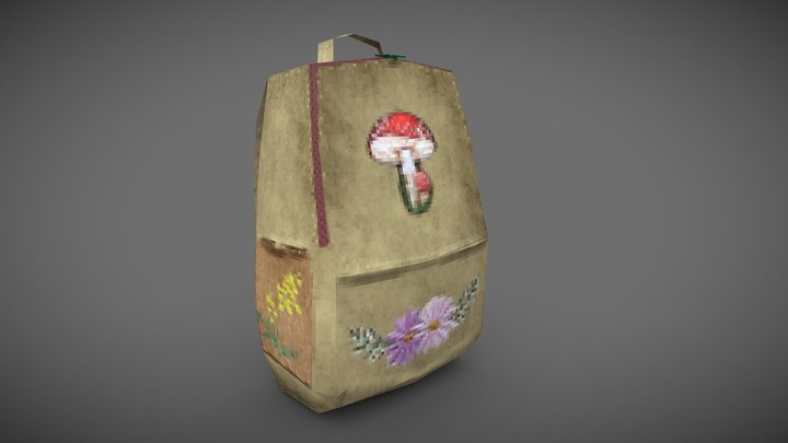 PS1 style backpack 3D Model