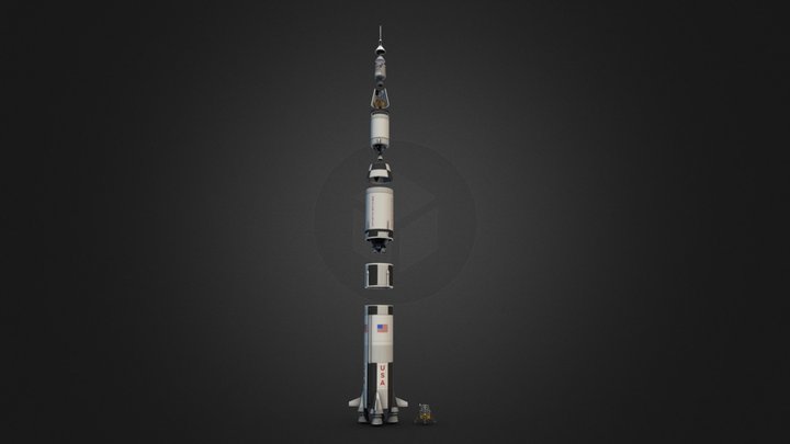 321 Launch - Apollo 11 3D Model