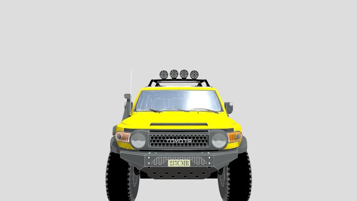 FJ Cruiser 2010+ Front Bumper Design 3D Model. 3D Model
