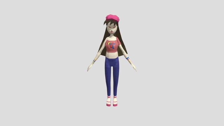 Vanessa - Idle Animation 3D Model