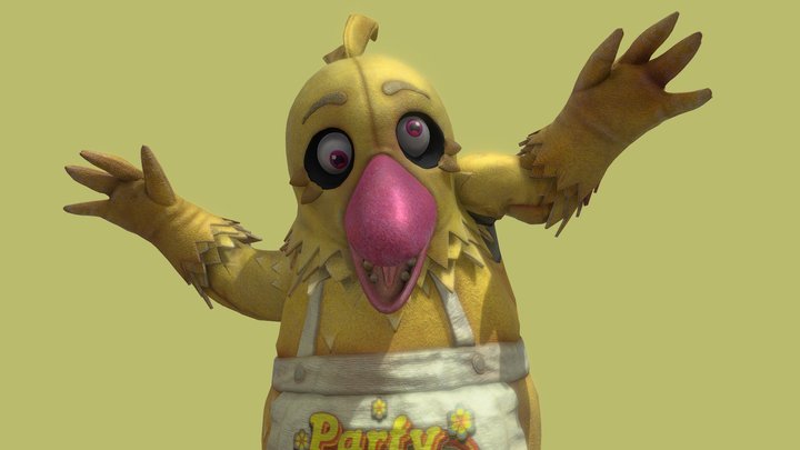 Fnaf SOTM Party Chica – Free 3D Model STL