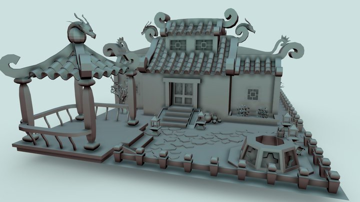 Casa china tradicional 3D Model
