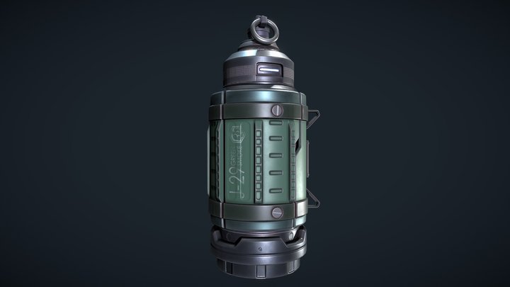 SciFi Smoke Grenade 3D Model
