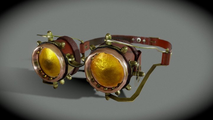 OLD- Steampunk Goggles 3D Model