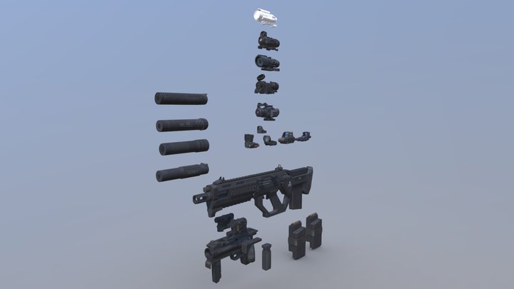 Call of Duty: Black Ops 2 - SMR – Gratis 3D-model STL