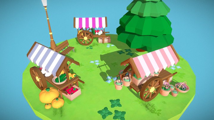 Park Market 3D Model