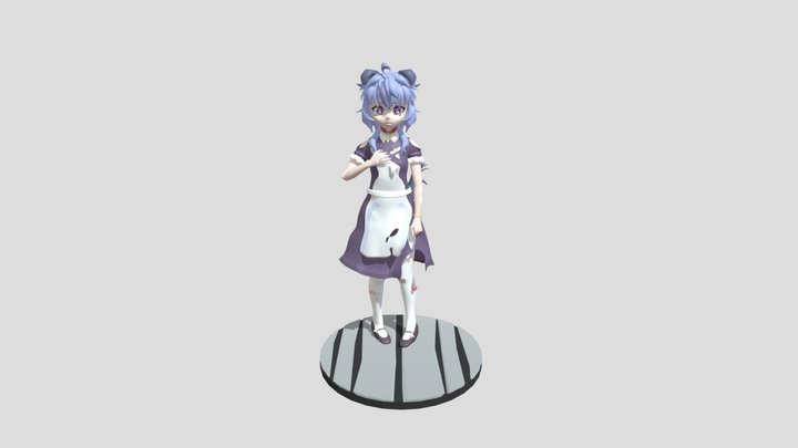 Dog girl anime furry 3D Model