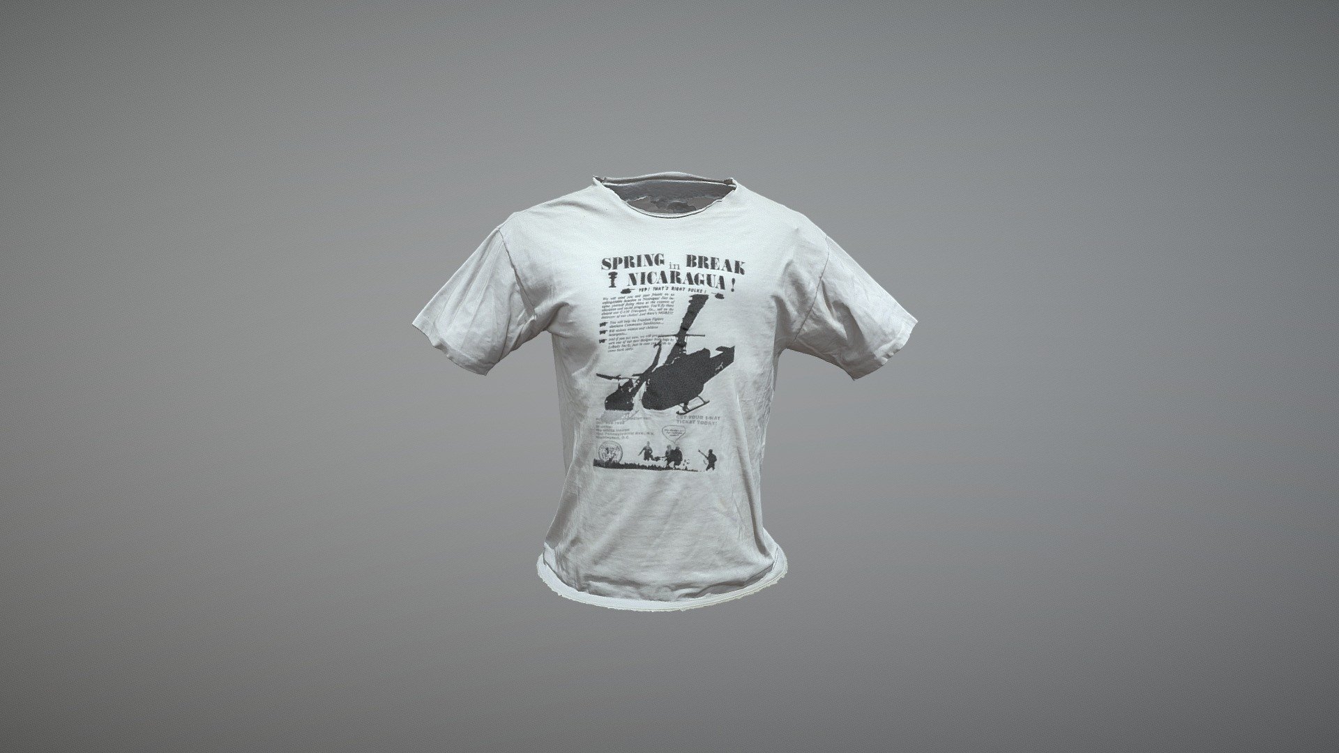 Spring Break in Nicaragua T-Shirt — Sketchfab embed 3D viewer