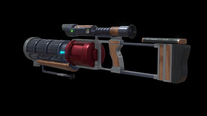 Sci-Fi Sniper Rifle 3D Model