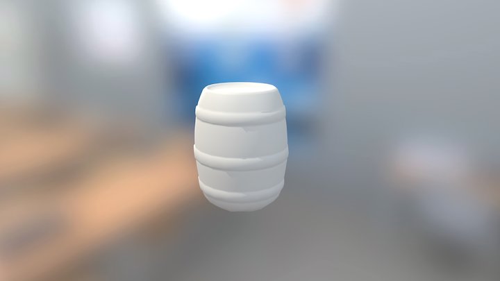 Barrel No Texture - Hollis 3D Model