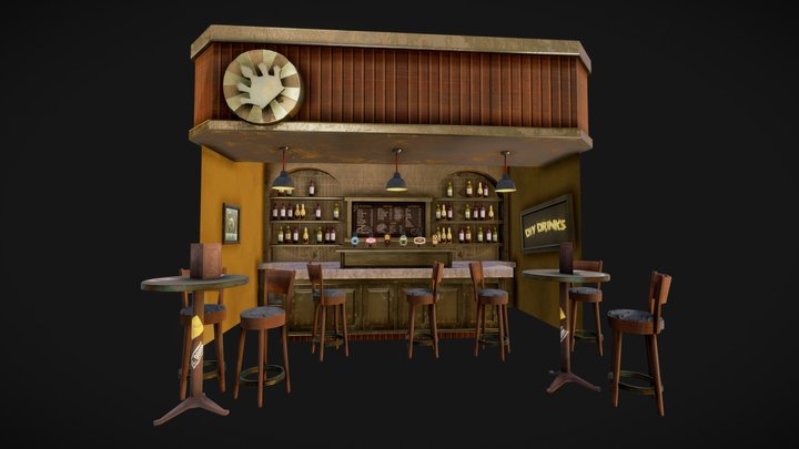 ForeVR Darts | UK Punk Pub Hall - Lounge Bar 3D Model