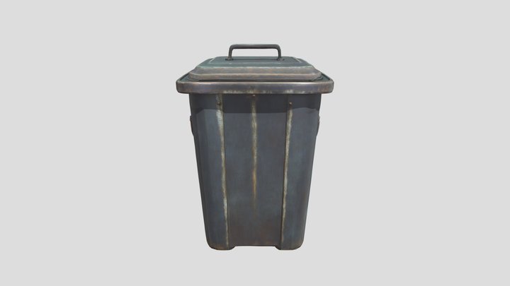 Rustic Trash Can 3D Model 3D Model