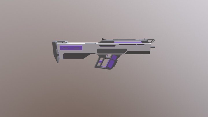 Sci-Fi Futuristic Gun 3D Model