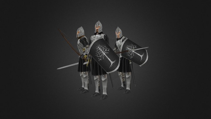 Gondorian Soldiers upgrade 1 3D Model