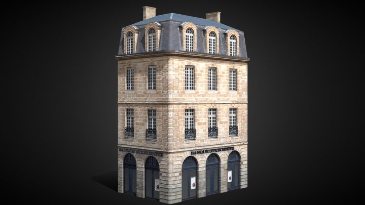 Bordeaux Flat 1 corner [France] 3D Model