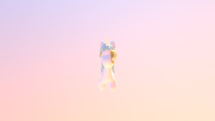 Unicorn: Jump Animation 3D Model