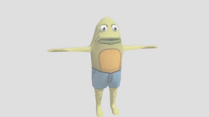 ai_sponge donation fish 3D Model