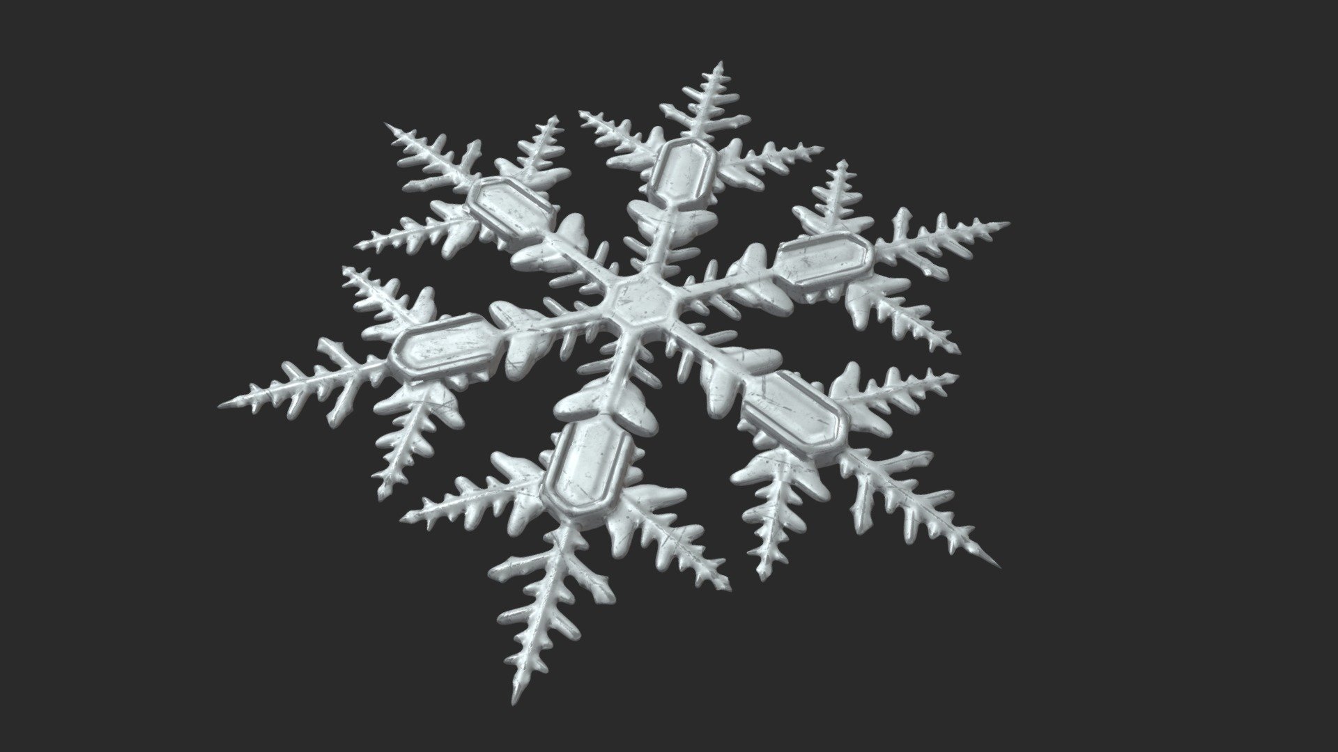 Snowflake Metallic Style 2 - Buy Royalty Free 3D model by Maksim ...
