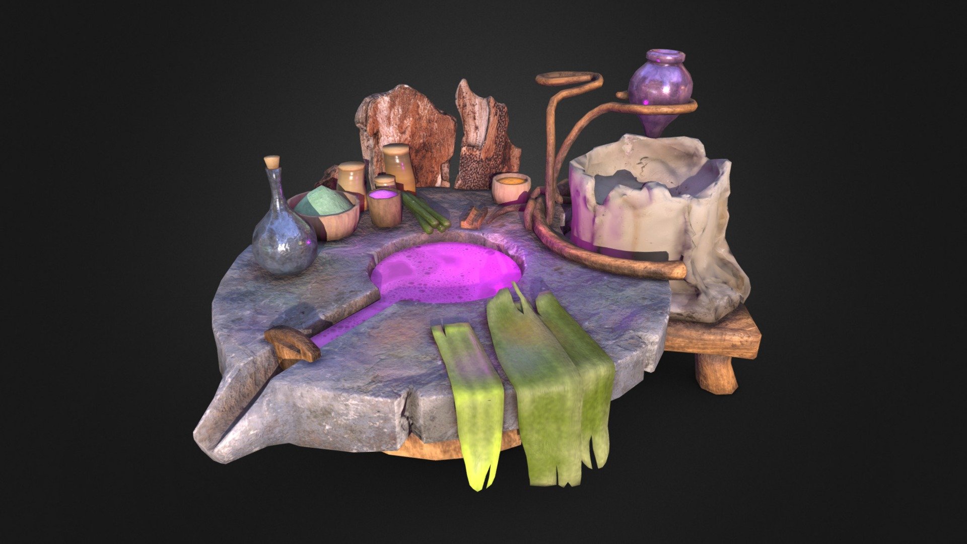 Apothecary Table - 3D model by GATS [cde2fef] - Sketchfab