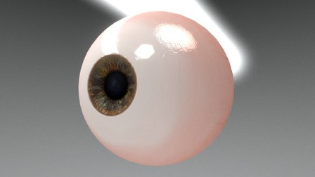 Mix brown and green Eye 3D Model