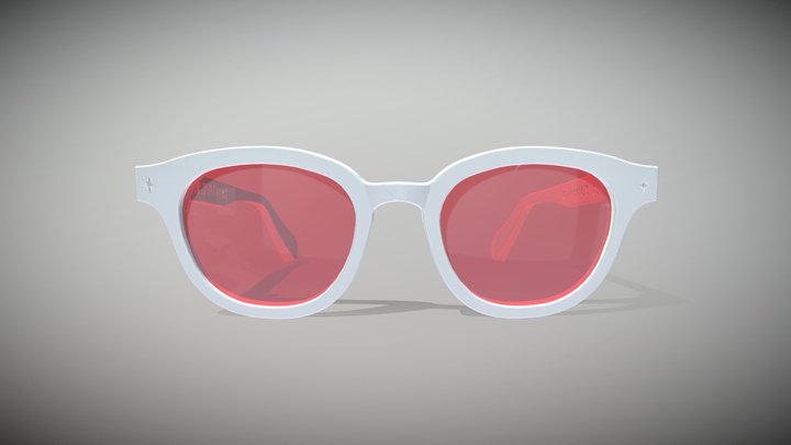 SA_sunglasses_PA11_white_matte 3D Model